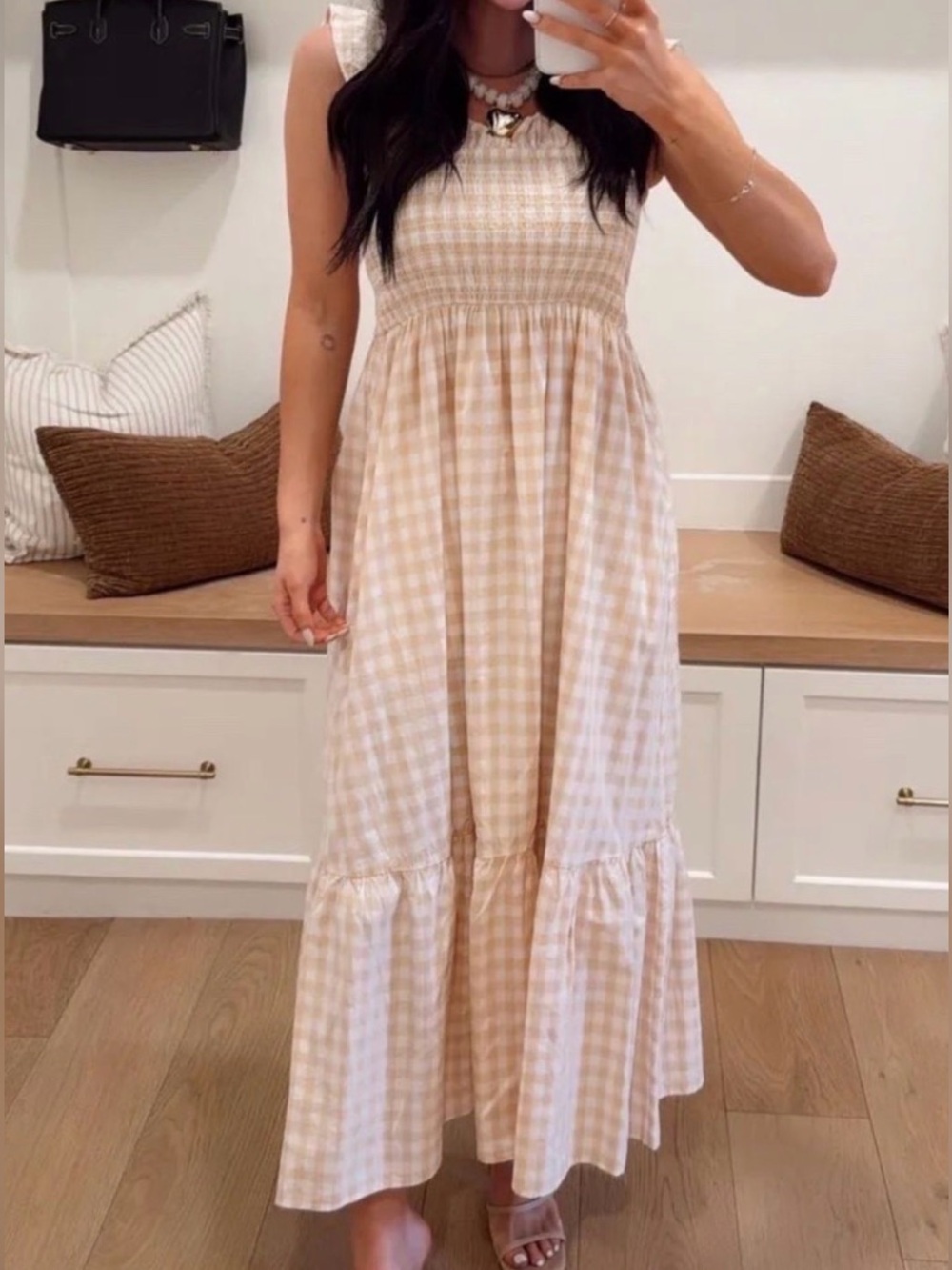 Amazon Gingham Maxi Dress